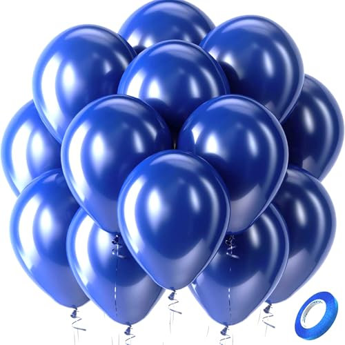 Ovanda 20 Stück 10 Zoll Luftballons Marineblau Helium,Latex Ballons,Luftballons Blau,Ballon Girlande Bogen,Dunkelblau,Nachtblau,für Hochzeit,Valentinstag,Geburtstag,Taufe,Kommunion,Babyparty,Jahrestag