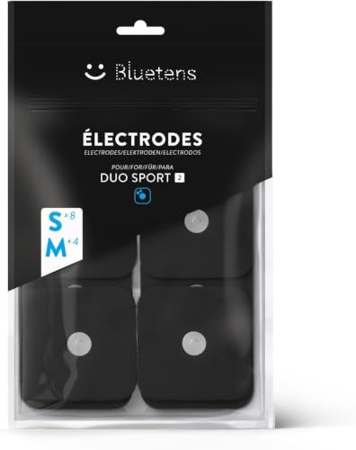 Dup Sport 2 - Packung mit 12 Elektroden | M 100 x 50 / S 50 x 50 mm, integriertes Gel, magnetische Verbindung, 16 Zonen, nicht kompatibel mit Duo Sport 1, 4 M und 8S