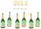 getuse 10 Stück Miniatur Wein Champagner Flasche Glas für Puppenhaus Maßstab 1:12 Puppenhaus Bar Zubehör Set