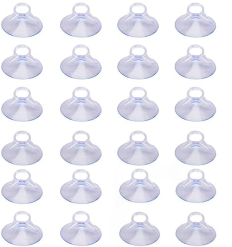UngVeil 20 PCS Plastic Sucker PVC Plastic Sucker for Car Window Toothbrush Holder Shower Shelf Soap Holder Camping Bathroom Kitchen Decor Sucker (20, Transparent)