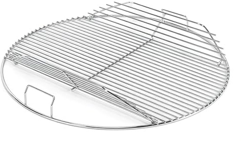 QuliMetal 54,6cm Rundes Klappbares Grillrost aus EdelstahlPassend für Weber 57 cm Holzkohlegrill, One-Touch, Master-Touch, Bar-B-Kettle, Smokey Mountain Cooker 7436