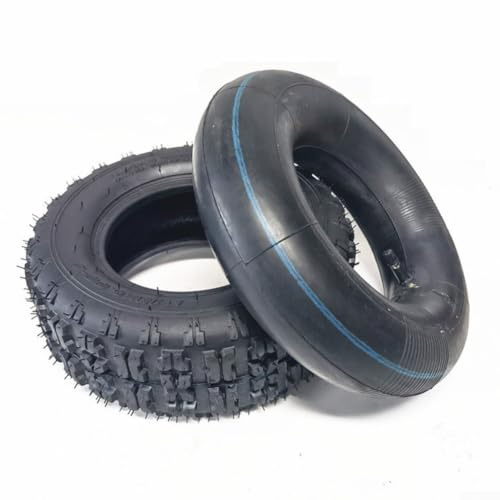 Sandyseptember Set di pneumatici e camere d'aria 13 x 5,00-6 con valvola dritta o curva per quad, ATV, per moto midi o carriola da 13 (pneumatico + camera d'aria (valvola dritta)