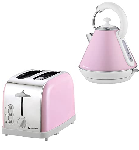 SQ Pro Dainty Breakfast Set 2pc Kettle 2200W & 2 Slice Toaster 900W - Appleblossom