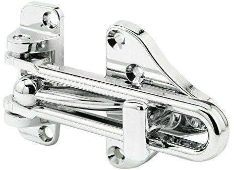 Defender Security U 11318 Swing Bar Door Guard with High Security Auxiliary Lock, Chrome Finish, 1-Pack, 1 Pack
