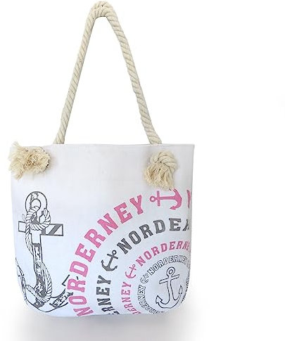 Sonia Originelli City Shopper Norderney Einkaufstasche Tasche Bag Farbe Grau-Rosa