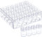 Clear Plastic Bead Storage Containers Set with 30 Pieces Storage Jars Diamond Painting Accessory Box Transparent Bottles with Lid for DIY Diamond, Nail and Other Small Items (1.85 x 1 Inch)