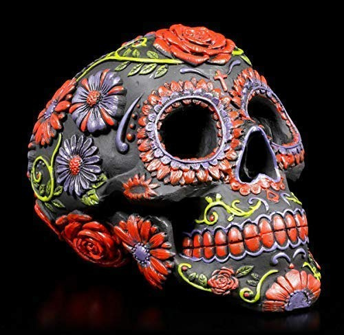 Figuren Shop Gmbh Messicano Teschio Gotico - Sugar Blooms Fantasy-Artikel, Dipinto a Mano
