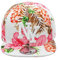 New Boy Girl NY New York süße Unisex Schwester Bruder Kindercap Hai Tiger Adler Prince Kinder Cap Snapback und Mütze 50-58cm Kopfumfang (One Size, NY-Flower-Pink-Weiß)