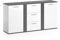 Vicco Kommode Novelli, Kommodenschrank, Anthrazit/Weiß, 155 x 80 cm mit Schubladen