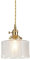 HJXDtechLampada a Sospensione Vintage in Vetro con Rilievo Unico, Cavo Regolabile di 150cm, Base in Ottone E27 – Lampadario Industriale per Cucina, Bar, Sala da Pranzo (Chiaro)