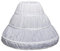 Reifrock Halber Slip für Mädchen - 2 Ringe Blumenmädchen Petticoat Underskirt Crinoline für Prinzessin Rockabilly Kleid - Weiß Poloster 45CM