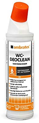 Ambratec WC-Deoclean Sanitärreiniger mit Haftwirkung reinigt selbsttätig z.B. unter Beckenrändern - entfernt Ablagerungen wie Kalk, Urinstein, Roststreifen und Wasserstein