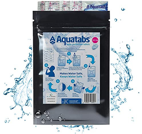 Aquatabs NaDCC 167 MG x 50 World's #1 Water Purification Treatment Tablets 1 Tablet = 20-25 litre (1 Pack, 167 MG)
