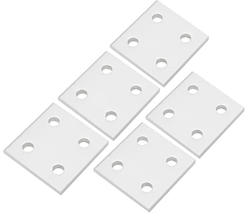 Placa de conexión vertical de 4 orificios de 5 piezas, placa de conexión de perfil de aluminio, placa de unión de extrusión de aluminio para conexión de extensión lineal, superposición(2040-4