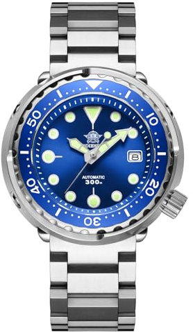 ADDIESDIVE Herrenuhr Herren-Automatikuhren - Edelstahl Blau Zifferblatt 47 mm