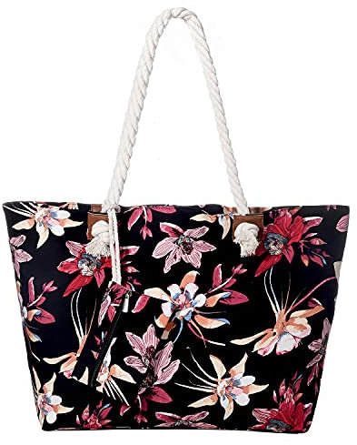 MASADA Badetasche XXL Familie Strandtasche Damen Beach bag groß mit Reißverschluss - Caribbean Dream
