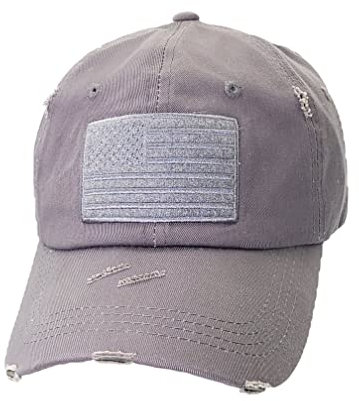 Ulibanner Amerikanische Flagge Hut Herren Damen Baseball Cap, Dunkelgrau01, Einheitsgröße