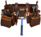 EQUIP TRADE PRO 100% Full Grain Leather Tool Belt with Multi Pockets | Hammer Holder | Industrial Builder Tradesman Work Padded Extra Comfort Belt (2 Pouches | Hammer Holder | Trade Belt)