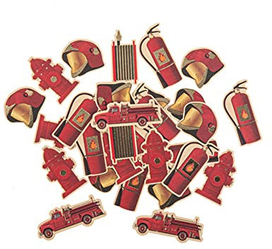 Artyfetes 100 Konfettis Feuerwehrkarton, 2,5 – 4,5 cm, Rot