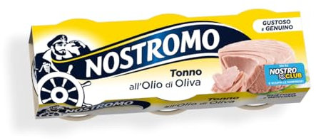 Nostromo - Tonno all'olio di oliva, 3 lattine da 70gr. Fonte di proteine, senza conservanti