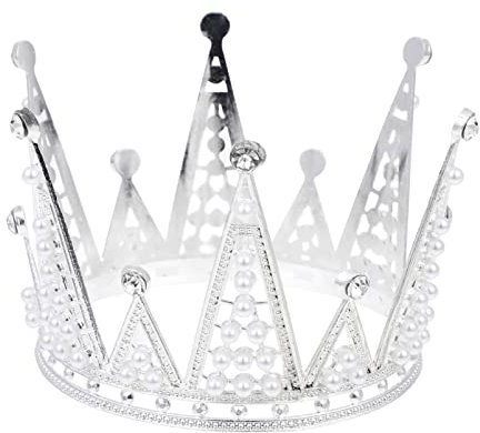 FOMIYES Elegante Krone Geburtstagstorte Topper Kuchen Dekoration Für Mädchen Silber