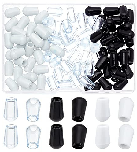 GORGECRAFT 1 boîte 90 Pieds de Support D'Évier de Cuisine, Accessoires de Protection de Support de Cuisine de Éraflure de Pieds pour la Grille D'Évier Panier de Vidange (Clair Noir Blanc)