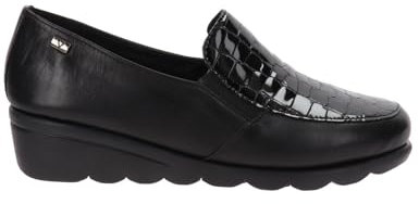 Valleverde Mocassini Donna VS10301 in Pelle Nero Modello Casual. Una Calzatura Comoda Adatta per Tutte Le Occasioni. Autunno-Inverno 2022. EU 39