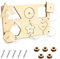 EKKONG Montessori Busy Board Zubehör, Busy Board DIY, Holz Schraubbrett, Lernspielzeug Geschenk für Kinder Jungen Mädchen