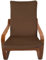 Dorian Home Kissenbezug für Poang-Sessel, aus elastischer Stricktechnik, praktischer Bezug, maschinenwaschbar, bügelfrei (Schokolade)
