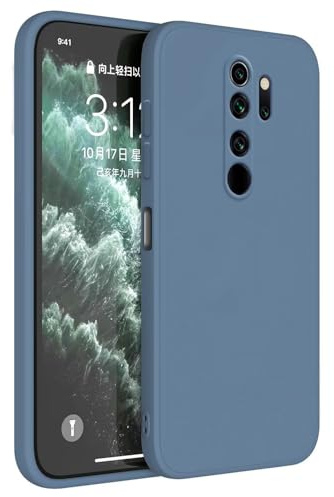 Topme Cover per Redmi Note 8 Pro (6.53 Inches) Custodia Case, Protezione Della Pelle Della Custodia in Silicone Tpu - Grigio lavanda