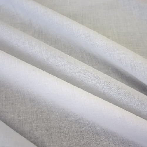 Stoff Meterware Baumwolle Batist weiß 0,5 m leicht Voile Gardinenstoff Betthimmel Baumwollstoff leicht transparent
