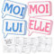Jeu Mariage Elle et Lui 4Pcs Pancarte 12Pcs Carte Question Animation de Mariage pour Invité Marié