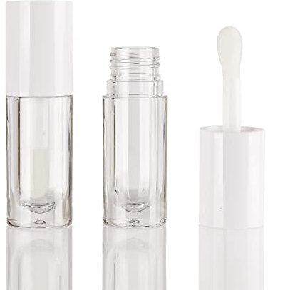 COSIDEA Leere weiße Lipgloss-Röhrchen, 6 ml, groß, groß, 50 Stück