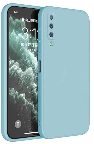 Topme Handyhülle Hülle Fur Samsung Galaxy A7 2018 (6 Inches) Case Schutzhülle, Hautschutz Aus TPU Silikonhülle - Hellblau