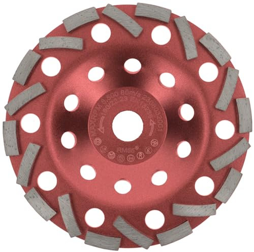 PRODIAMANT Diamant Schleiftopf Ø180mm Turbo für Beton, Naturstein, Mauerwerk | Schneller Schleifscheibe | 22,2mm Aufnahme, Doppelreihig, Profiqualität