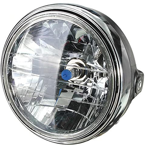 PACUM Motorrad Scheinwerfer,Runde Motorradscheinwerfer 7 35W Universal Motorrad Runder Scheinwerfer H4 Lampe Birne Klarer Linsenkopf Lampe Passend Für Suzuki