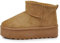 IF Stivali Stivaletti Mammut Da Donna Alla Caviglia Con Pelo Pelliccia Platform Zeppa Camoscio Sintetico P309 Camel N.40