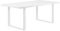 MOG CASA Mesa de Comedor Macon 220x100 cm Mesa de Cocina, Madera y Patas en Metal (Blanco + Blanco)