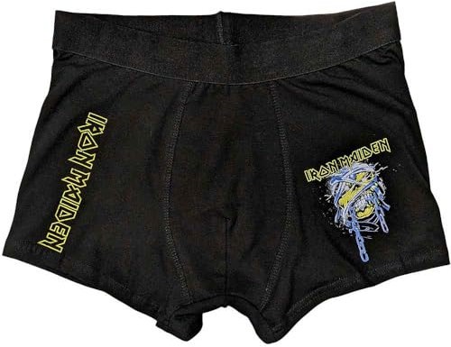 Iron Maiden Powerslave Head Boxer Shorts M Black