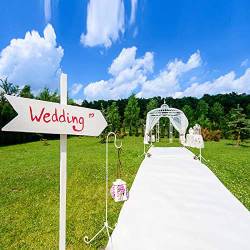 Hochzeit Gang Läufer 140gsm Dicke weiß Teppich Läufer für Hochzeitszeremonie, Party, Weihnachten Dekorationen, Indoor & Outdoor