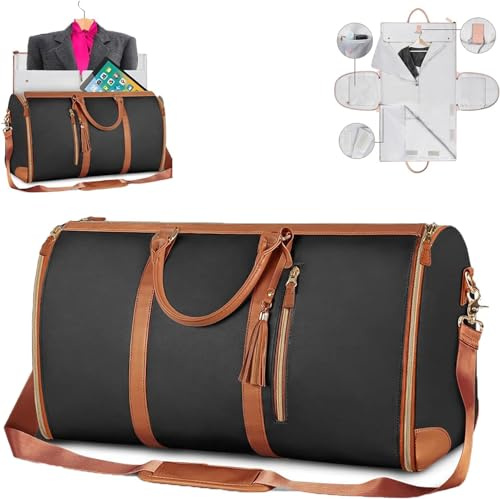 Stafeny Sacs Pliable Femme À Dos Voyage, Tote Bag, Convertible Cabine Avion, Rose (Noir)