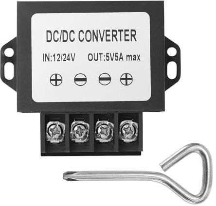 MZHOU Convertisseur 8V-35V à 5V 5A 25W Régulateur de Tension 12V/ 24V à 5V Convertisseur Boost Buck IP67 Étanche Module de Convertisseur de Tension Transformateur