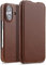 STILGUT Book Case passend für iPhone 16 - Hülle kompatibel mit MagSafe aus Leder zum Klappen, Klapphülle, Handyhülle, Lederhülle - Cognac