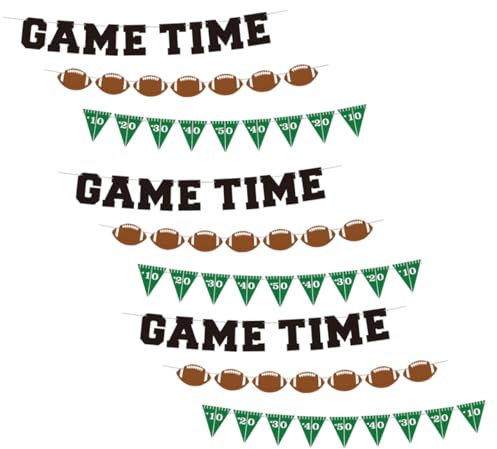 GAROZATION 3-teiliges American Football Banner Set Fußball Party Dekorationen Wandbanner Für Sport Thema Party