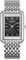BURKER Damenuhr Olivia, Quadratische Damen Armbanduhr Gliederarmband Edelstahl Analog Quarz 3-ATM Wasserdicht - 29 mm - Silber Schwarz