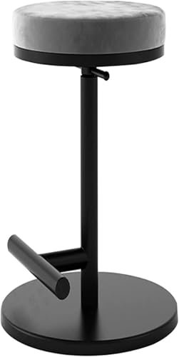 ZCEDZYSW Juego de taburetes de bar modernos con altura de mostrador, altura de mostrador, taburetes industriales ajustables sin respaldo, con elevación aérea giratoria para encimera de cocina (gris,
