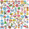 DIY 5D Diamond Painting Sticker Set für Kinder, 60 teiliges Diamant Malerei Kit Tiermotiven,Geeignet diamond painting sticker für Mädchen und Jungen, Kinder Diamant Aufkleber Set für kreatives Basteln