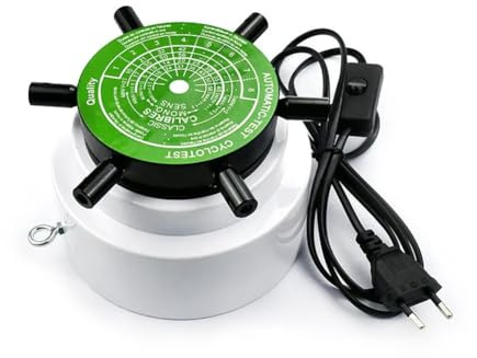 Qerwsdty Mechanische Uhrenbeweger-Testmaschine, Automatischer Uhrenbeweger-Tester, für 6 Uhren, Rotierendes Instrument, EU-Stecker