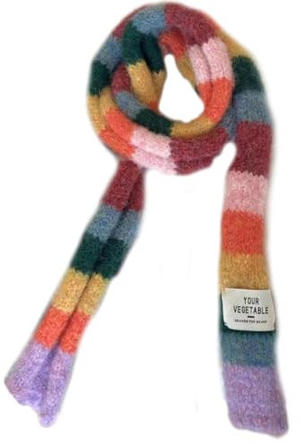 QUEENYARD Colorblock Schal, Colorblocks Schal Weiche Bequeme Schals Herbst Winter Halstuch für Herbst und Winter Bequem