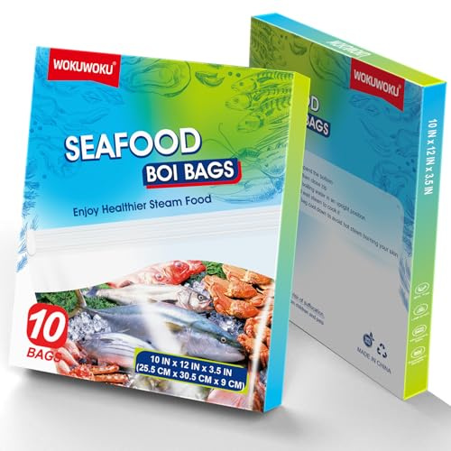 Seafood Boil Bags Large Size Boil Bag for Fish, Crab, Shrimp, and Veggies - Cooking and Storage bag (Medium)